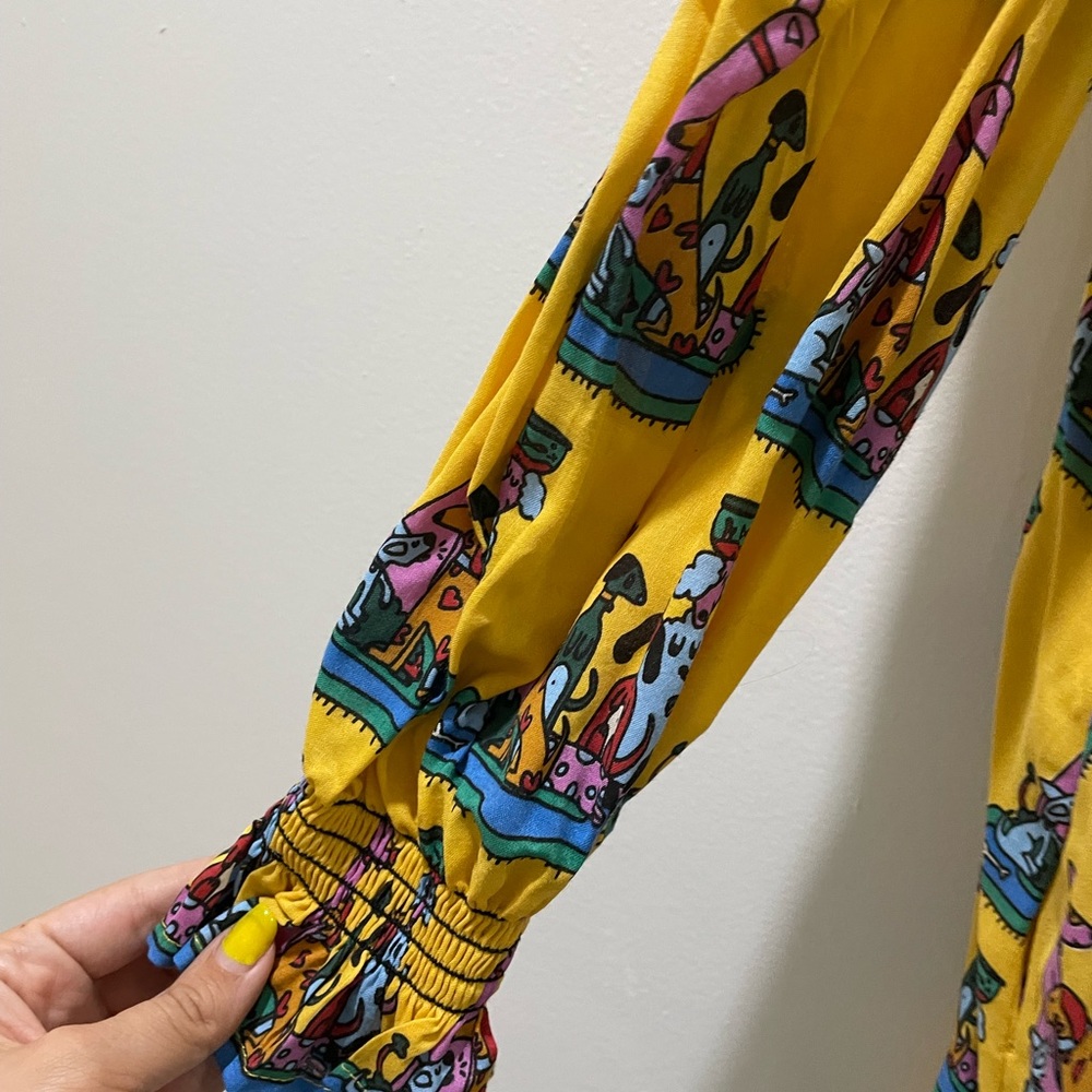 Women’s Nooworks Dog Party Print Dress in Stevie Style, size M. - Picture 4 of 7